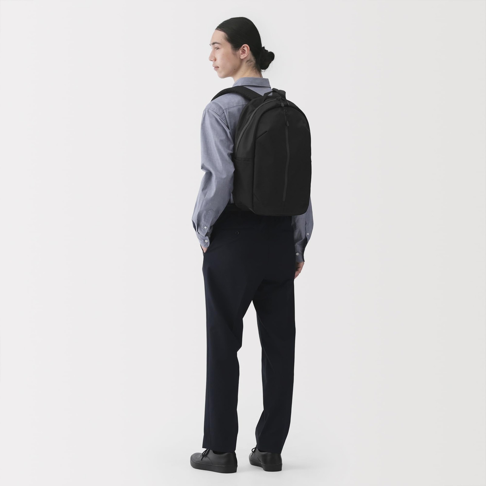 MUJI Water-Repellent Business Backpack, Black, 23L, Designed to Reduce Shoulder
