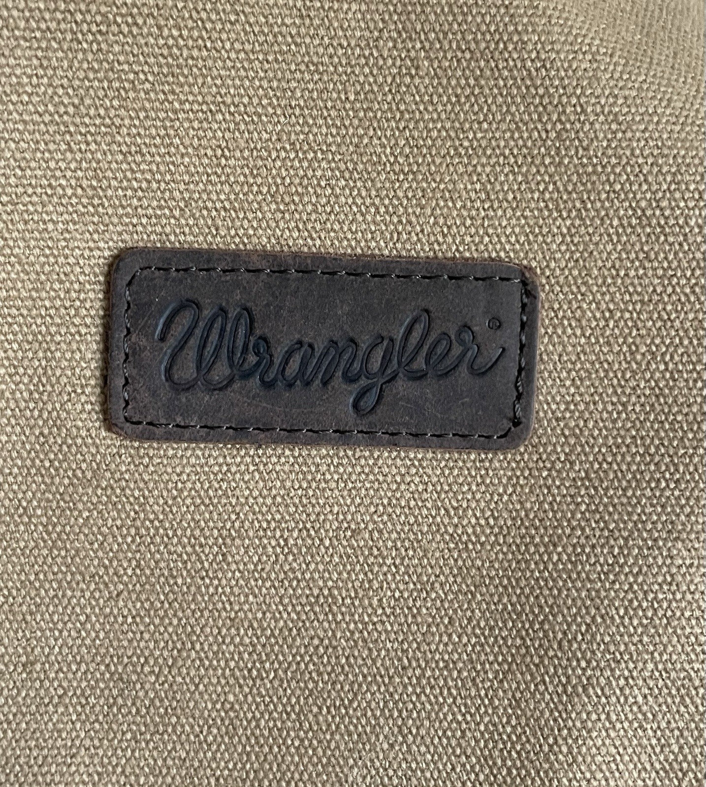 Wrangler Washed Tan Canvass Backpack Laptop Bag 17” NWT