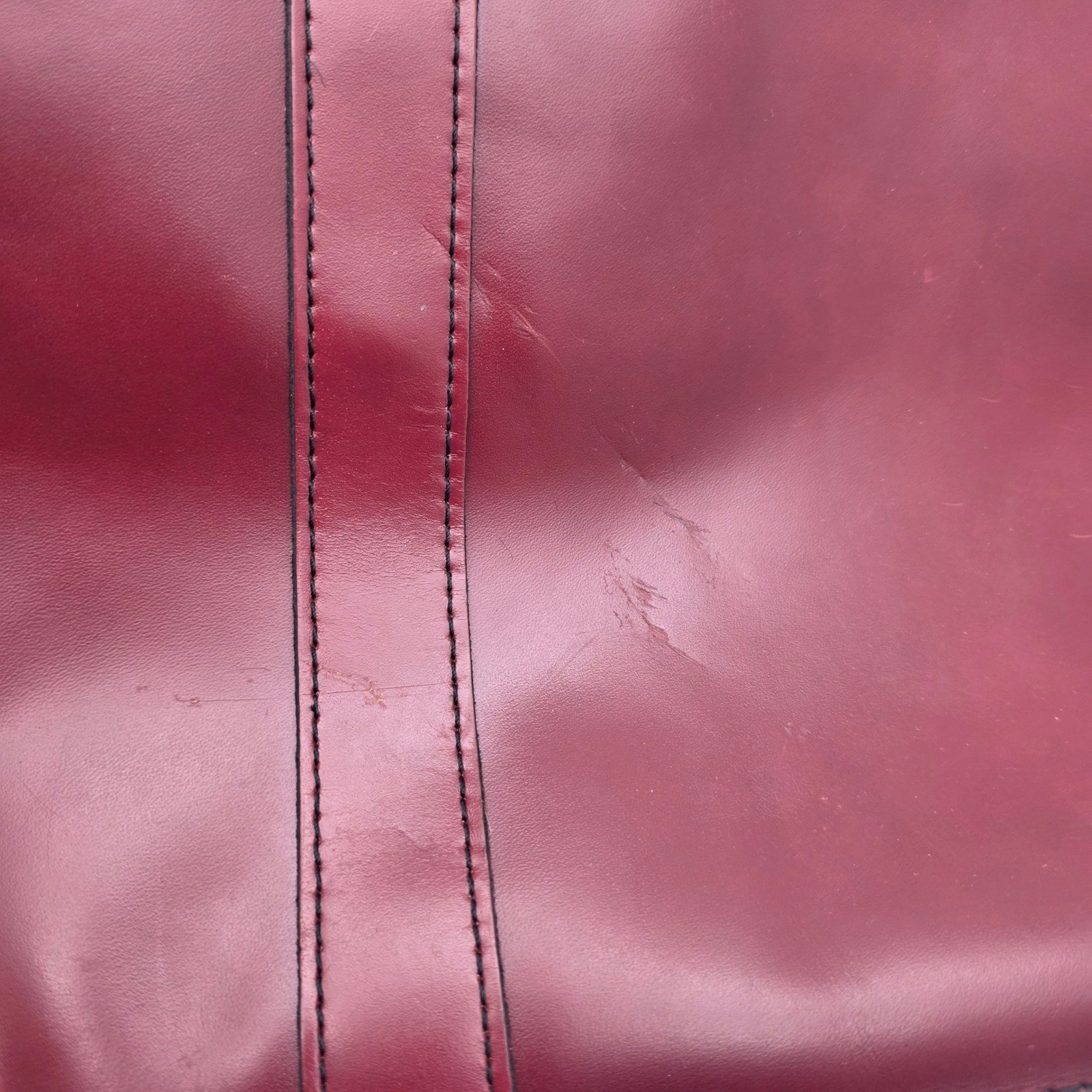 Maximillian Top Grain Cowhide Leather Laptop Bag Briefcase Burgundy Vintage
