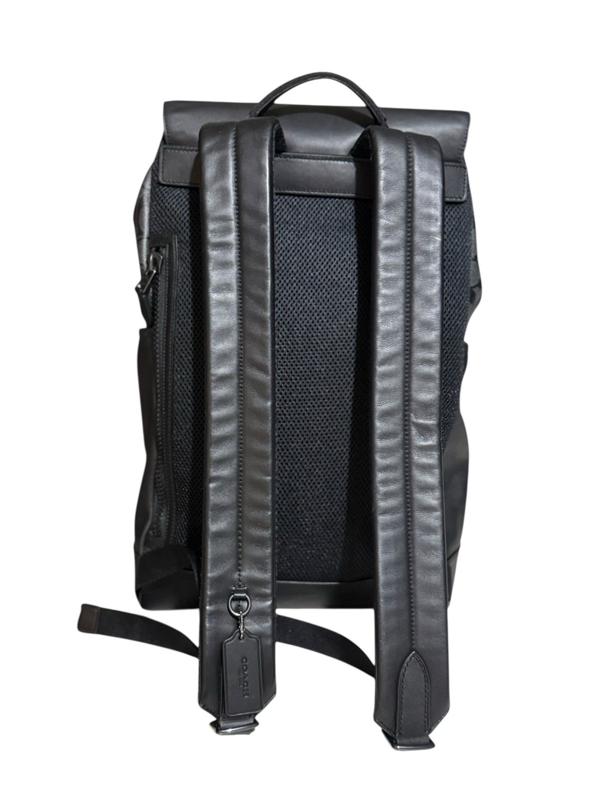 Coach Men’s Track Backpack Signature Canvas In Gunmetal/Charcoal/Black C2712