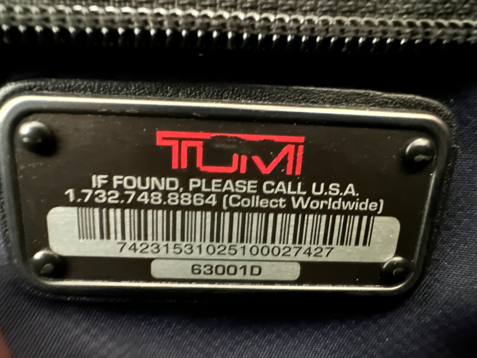 Tumi Harrison Madden Briefcase Black Leather Laptop Bag 63001D