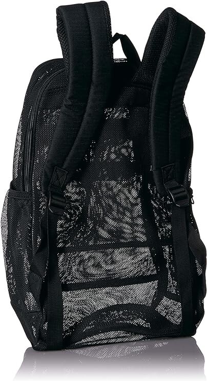 NEW Nike Brasilia MESH Backpack, Gym School Training – Black (18″ x 12″ x 7″)