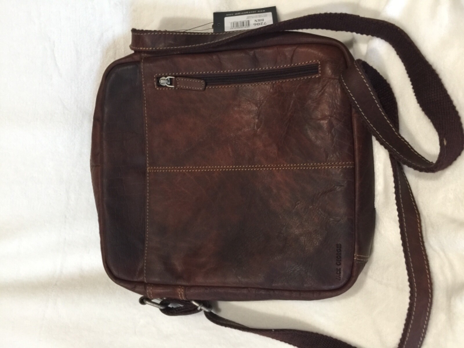 Jack Georges Voyager Collection Full Size Crossbody 7206 brown