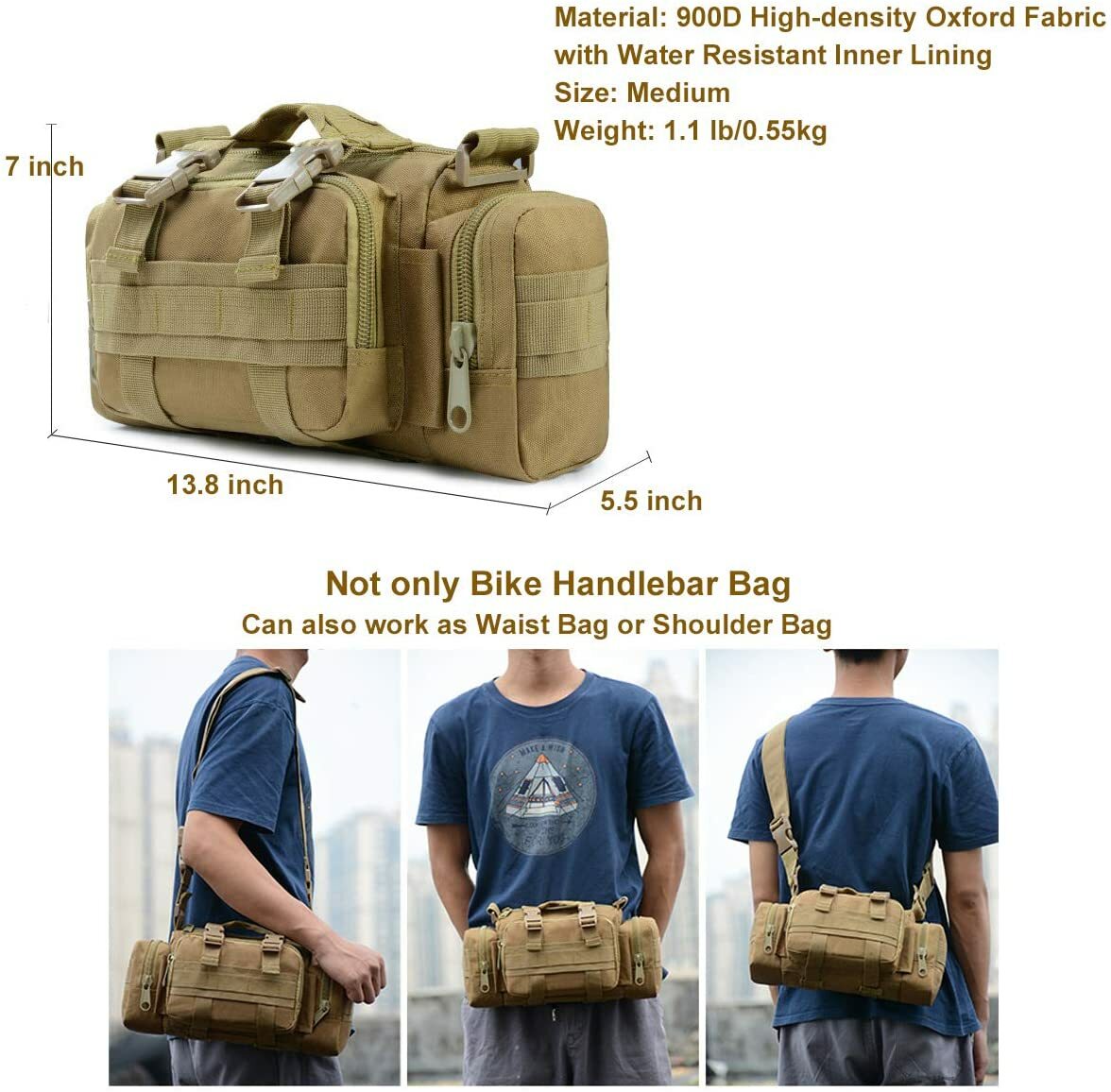 Tactical Waist Pack Deployment Bag Military Molle Waterproof Fanny Pouch US
