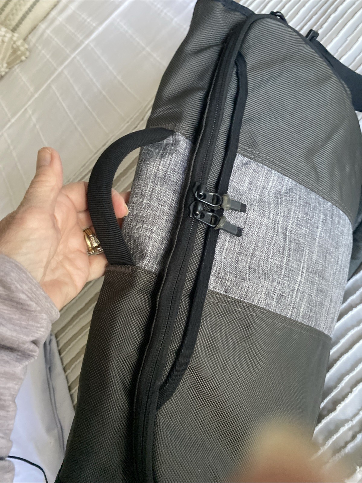Timbuk2 Classic Laptop Messenger Bag Two-Tone Gray crossbody luggage travel