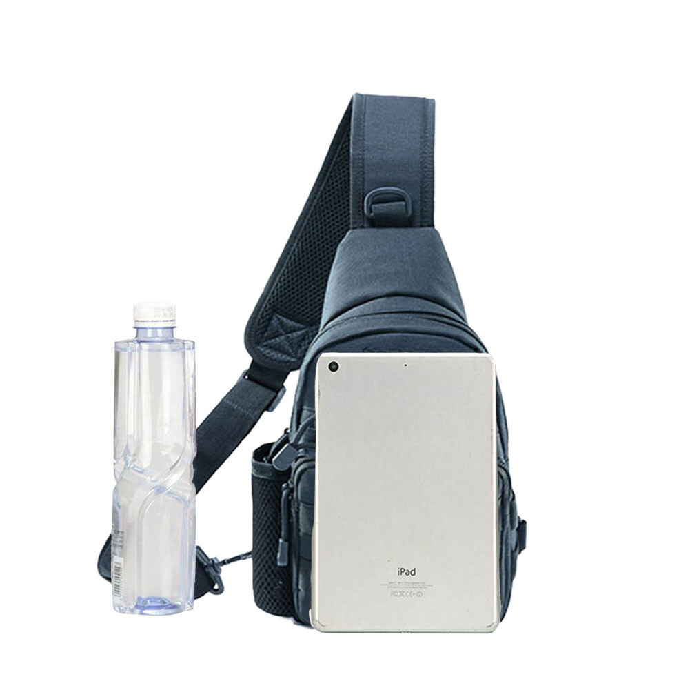 Black Dual Shoulder Bag Tactical Military MOLLE Crossbody Outdoor Grocery Bag US