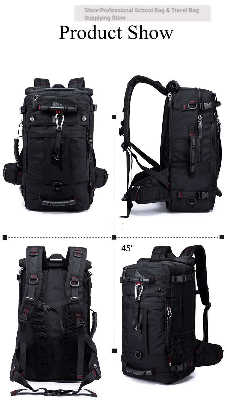 Multifunctional 40L Men Backpack Travel Bag Large Capacity Versatile Travel Bag