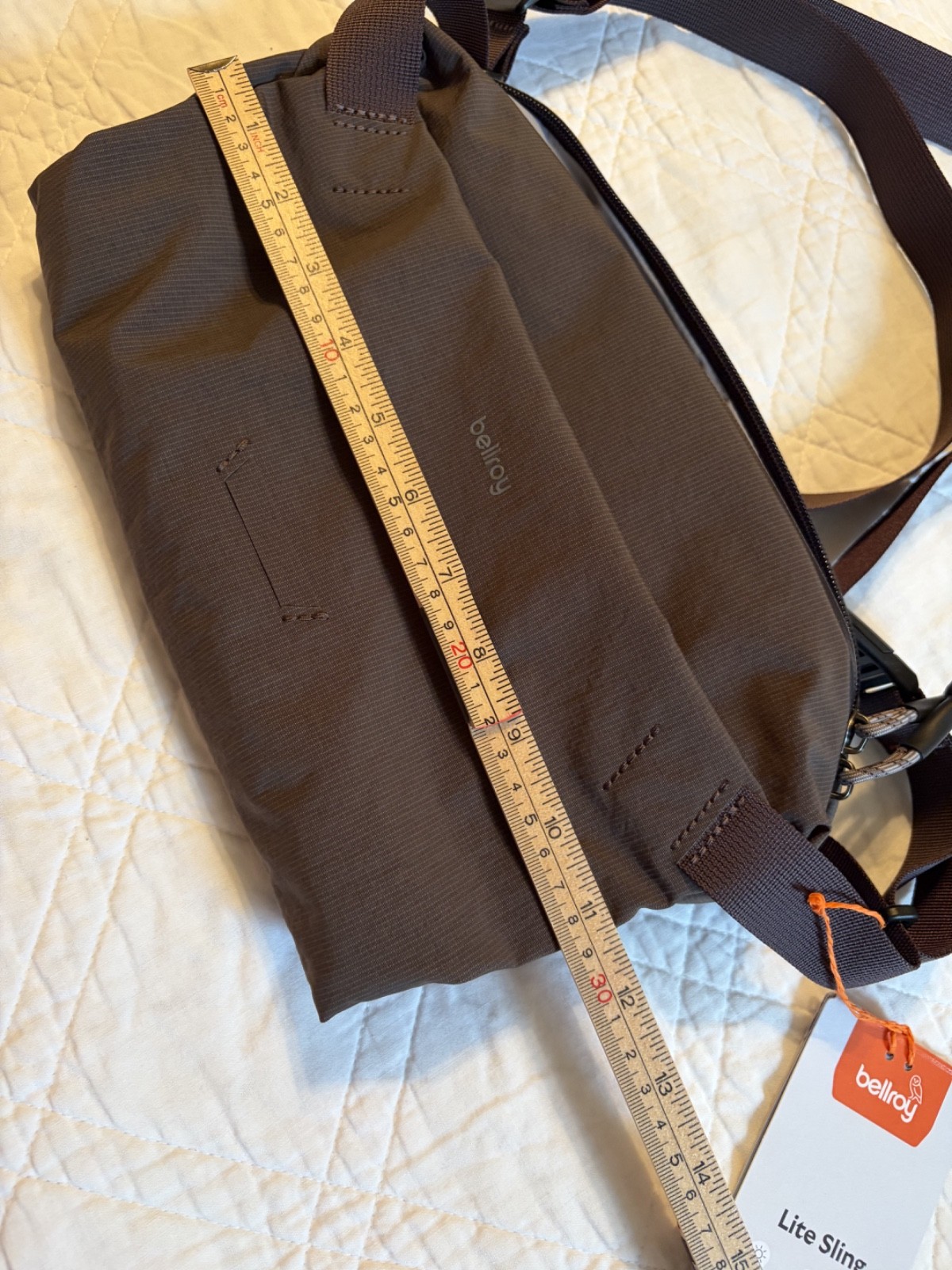 Bellroy Lite Sling 7L River Rock Brown Lightweight Crossbody Bag NWT
