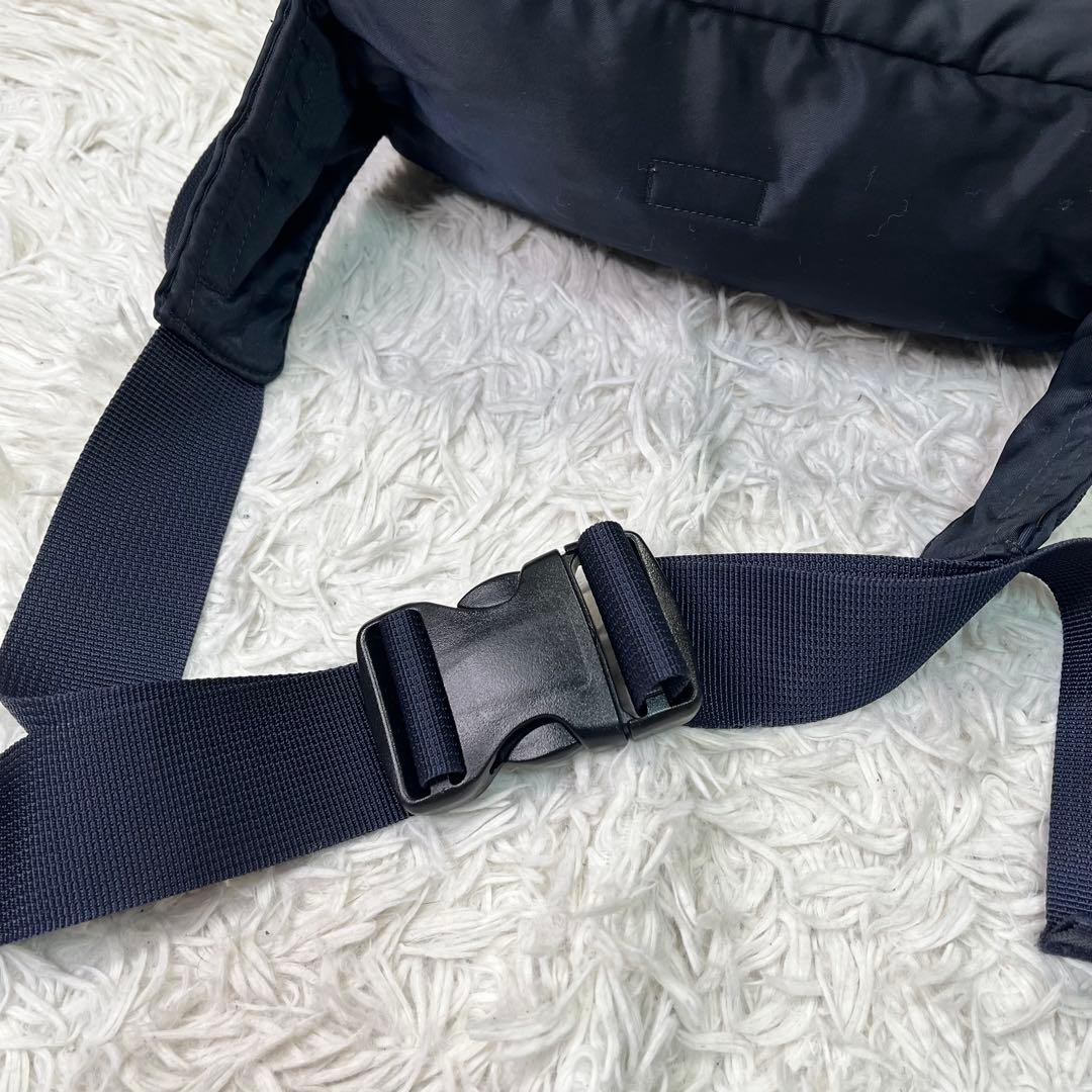 Authentic Yoshida Kaban PORTER Tanker Navy Body Bag 16cm x 30cm x 12cm Adjustabl