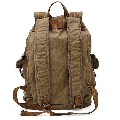 High Density Thick Canvas Backpack Rucksack – Field Tan, Large Size