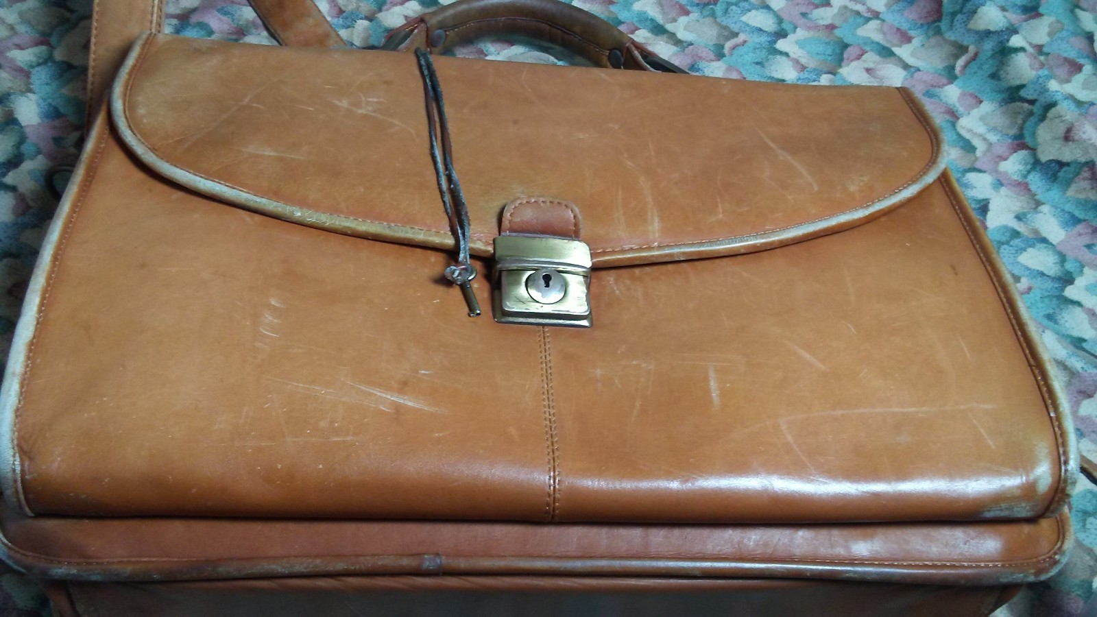CLAIRE CHASE LAPTOP LEATHER BRIEFCASE Business Professional Bag Brown
