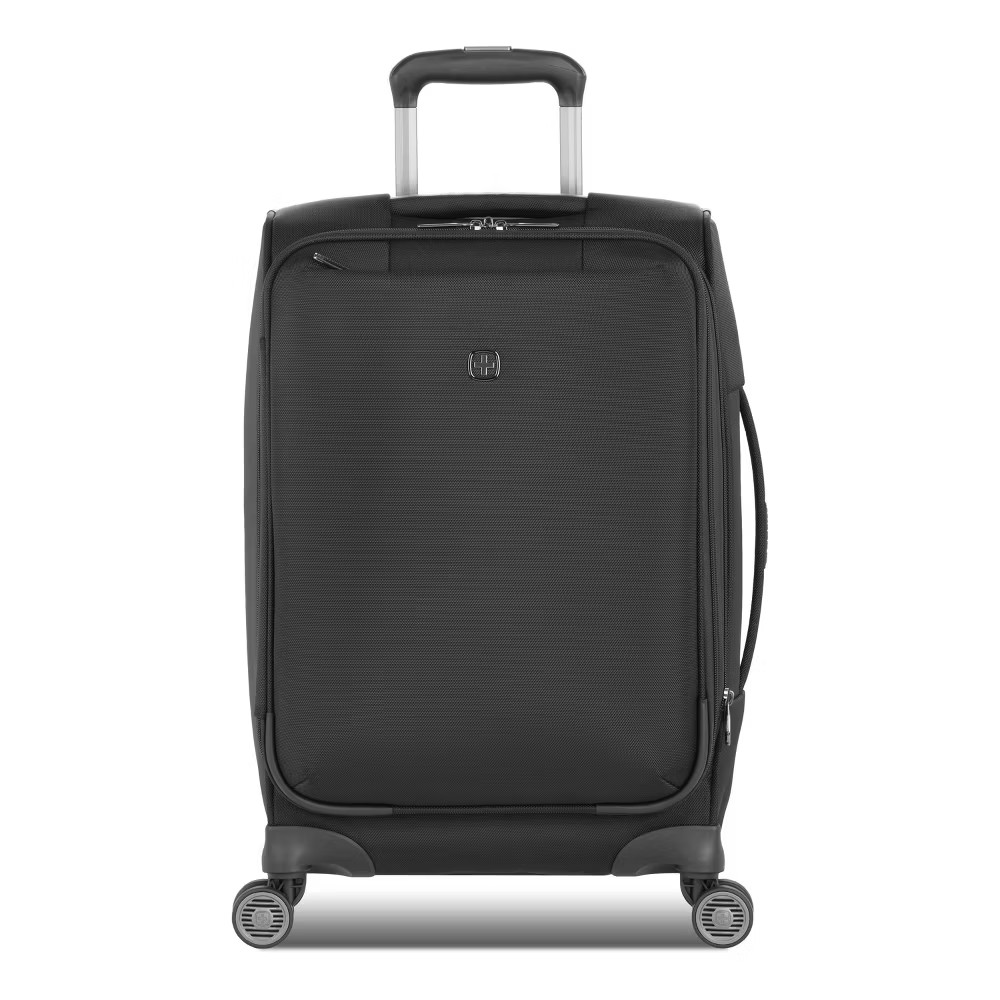 SWISSGEAR 20″ Carry On Suitcase Softside 8-Wheel Spinner Luggage, Black