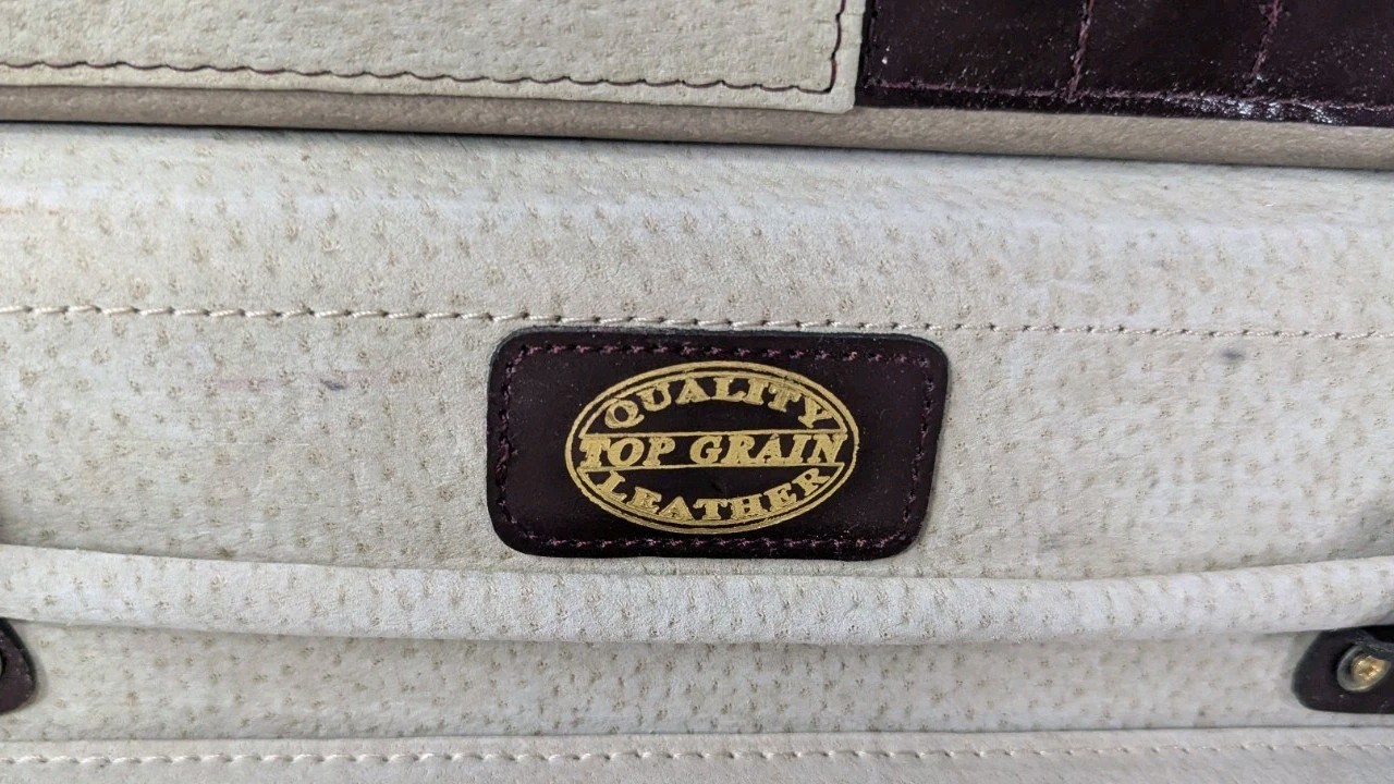 Vintage Leather Hardside Briefcase Burgundy Brown With Dual Combo Locks