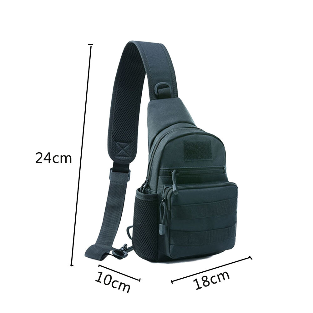 Black Dual Shoulder Bag Tactical Military MOLLE Crossbody Outdoor Grocery Bag US
