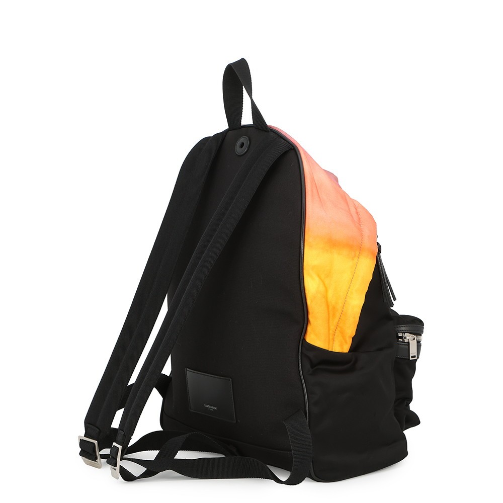 SAINT LAURENT PARIS City Backpack Nylon Black/Multicolor 465448