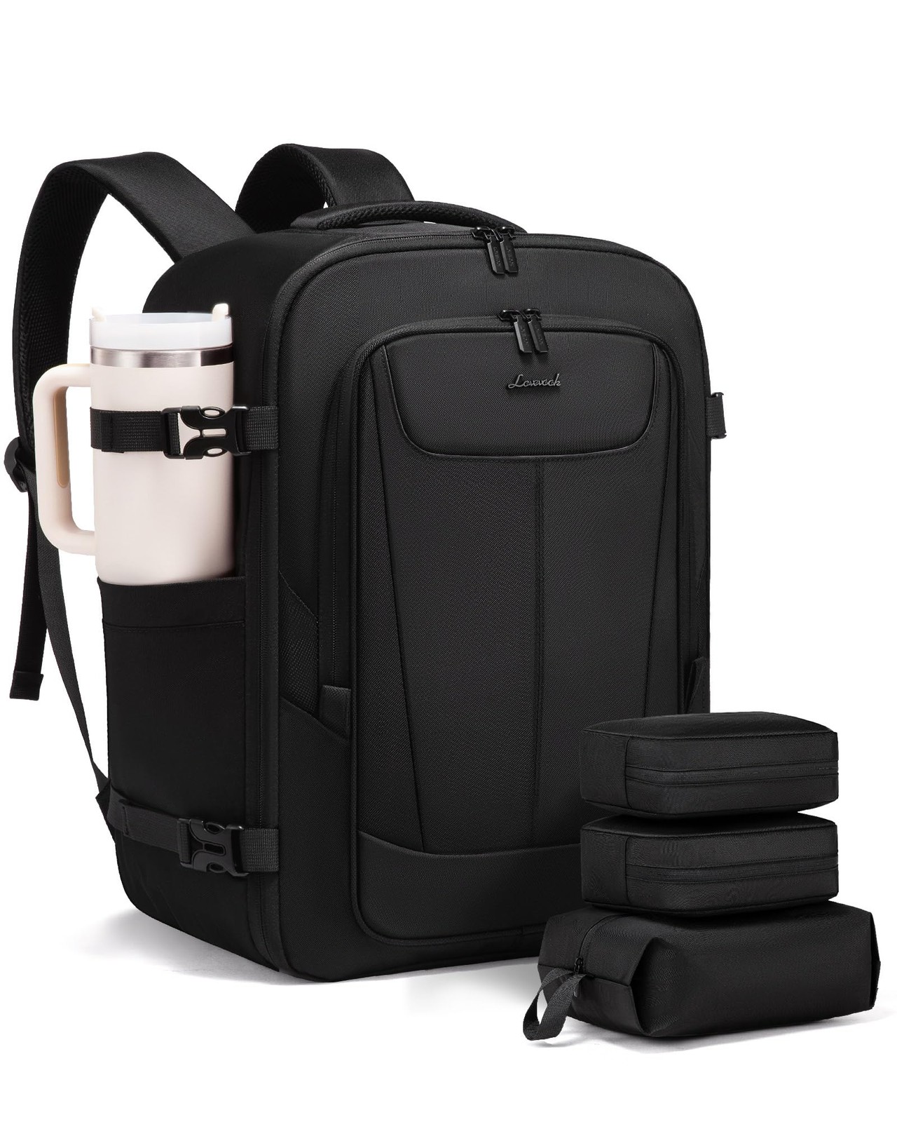 Travel Backpack for Men Women, 40L Carry on Backpack Flight Approved with 3 P…