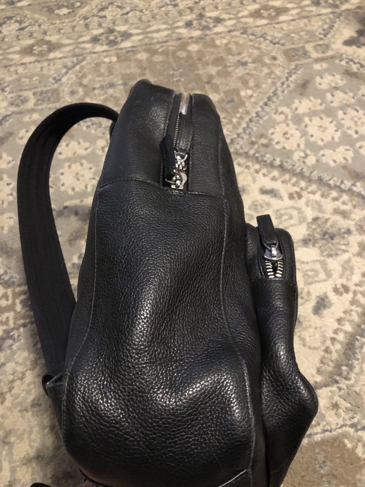 Montblanc Leather Rucksack Backpack app 30x40x17 cm Black Used meisterstruck