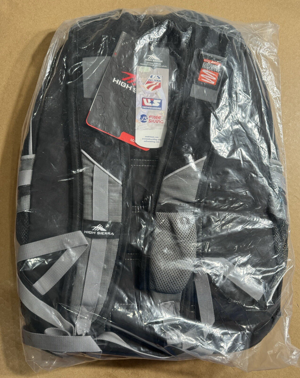 High Sierra Loop Backpack Travel Work With Tablet Sleeve Black/Charcoal NWT