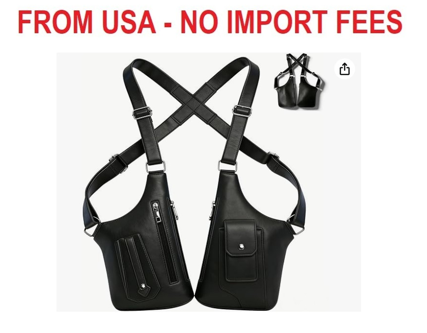 Leather Adjustable Underarm Shoulder Bag for Men,Men Anti-Theft Underarm Wallet