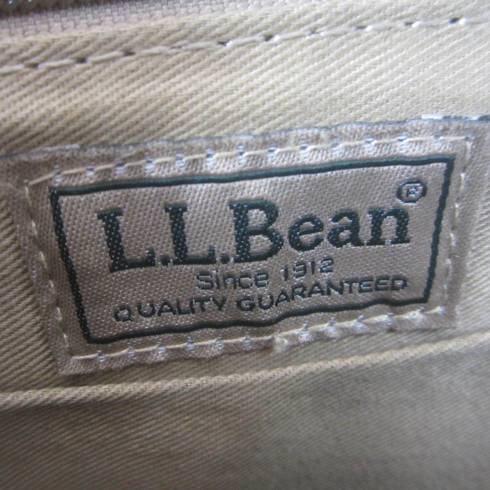 LL Bean Leather Canvas Crossbody Messenger Bag Olive Green Flap Field Shoulder