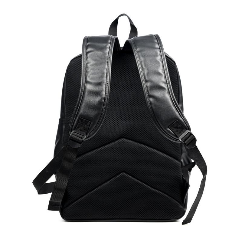 Stylish Men Waterproof PU Leather 14″ Laptop Backpack for Casual Fashion Travel
