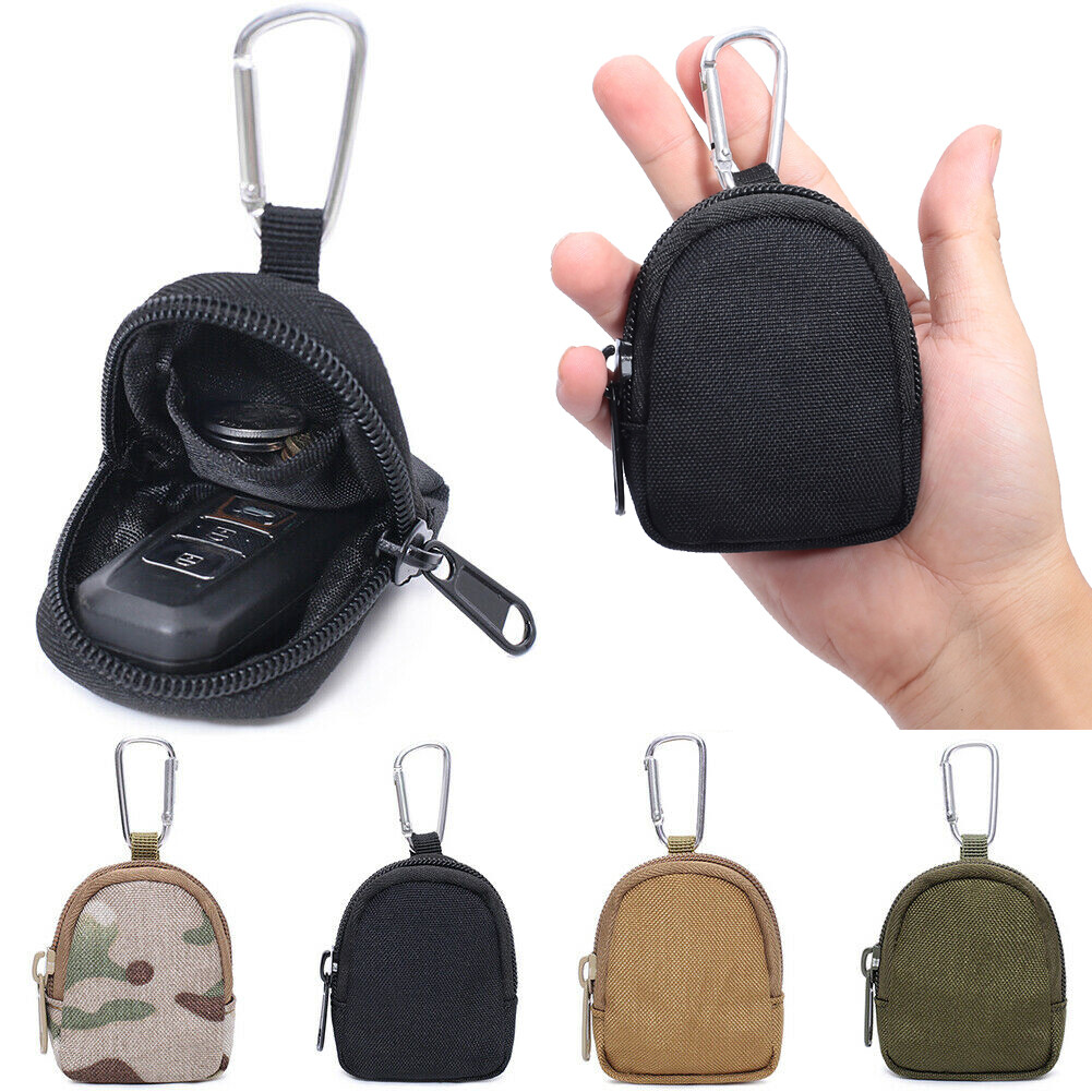 Tactical EDC Key Wallet Keychain Earphone Holder Case Waist Pack Mini Coin Purse