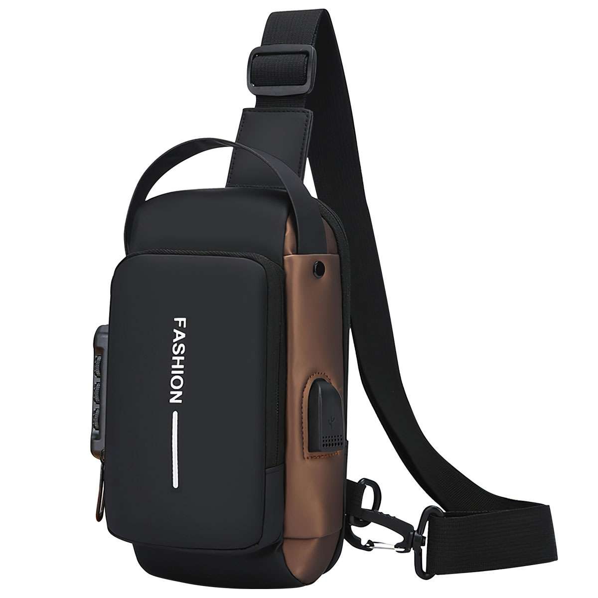 USB Charging Sport Sling Anti-Theft Shoulder Bag Crossbody Bags Chest Backpack