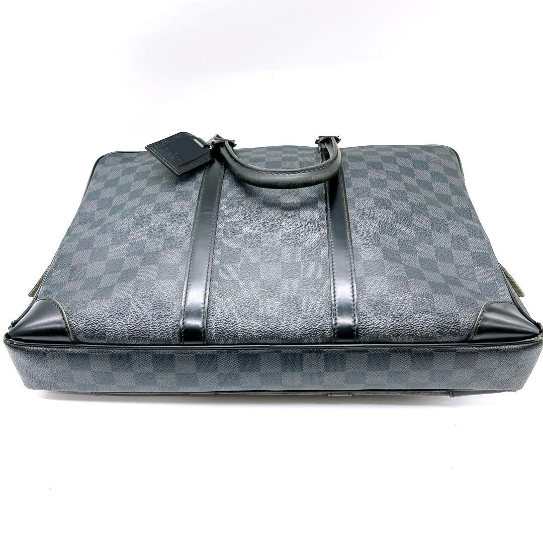 LOUIS VUITTON Briefcase Porte Document Voyage N41125 Damier Graphite Black Gray