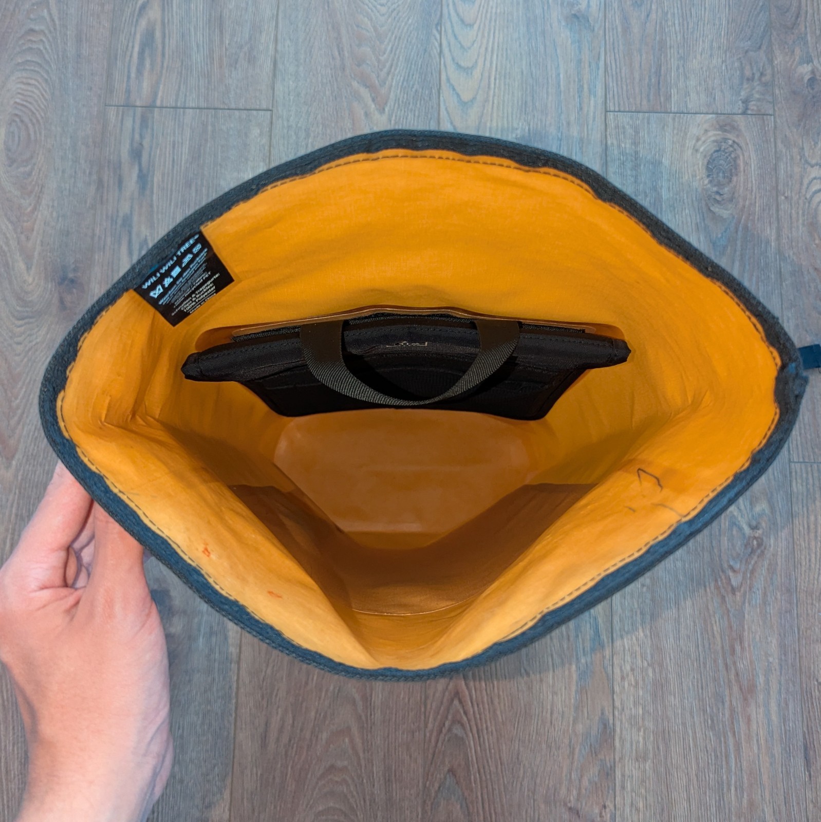 Wili Wili Tree Roll Top Backpack Light Sunset Yellow 20L 100% Recycled Pet