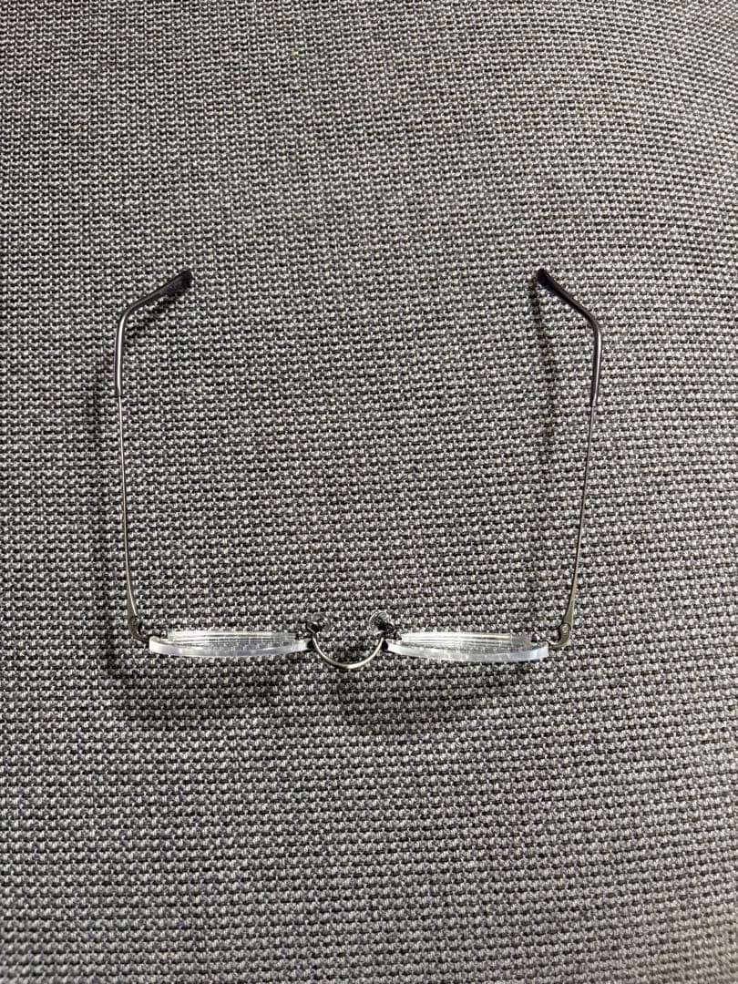 白山眼鏡 anaaki Rimless Oval Titanium Glasses with Case & Cloth