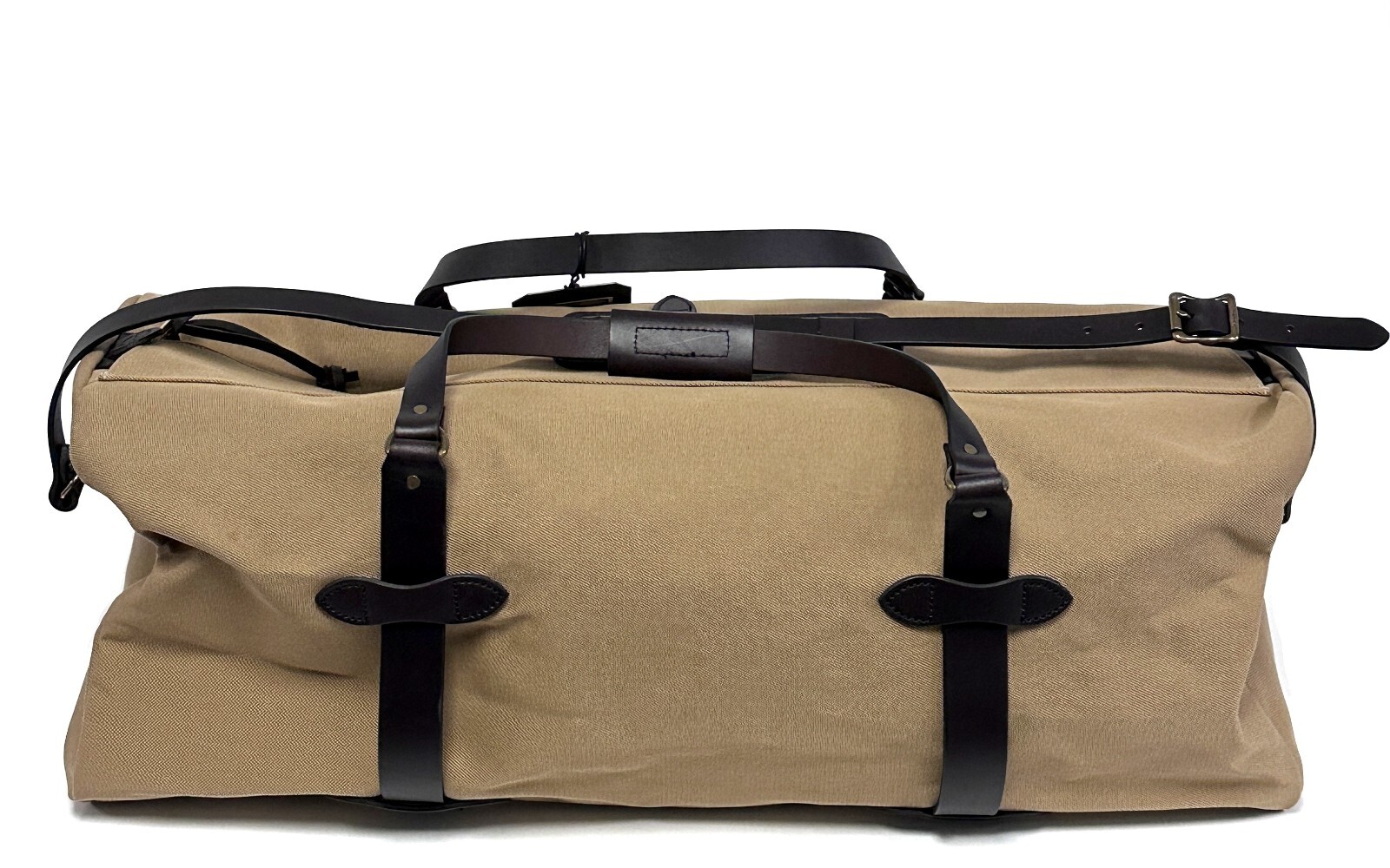 FILSON 11070223 Duffle Large Rugged Twill Bridle Leather Tan Bag Made in USA