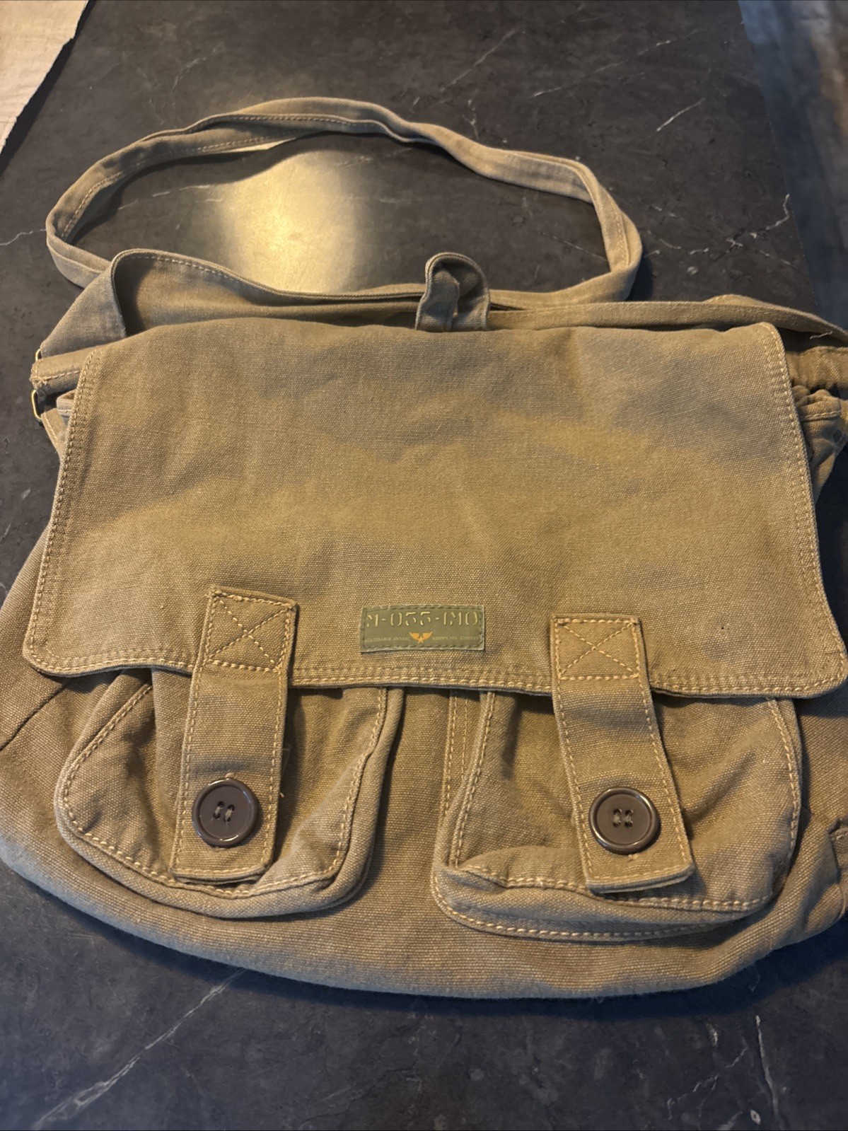 Canvas Fabric Messenger Bag Standard Issue Surplus Goods M055IM0