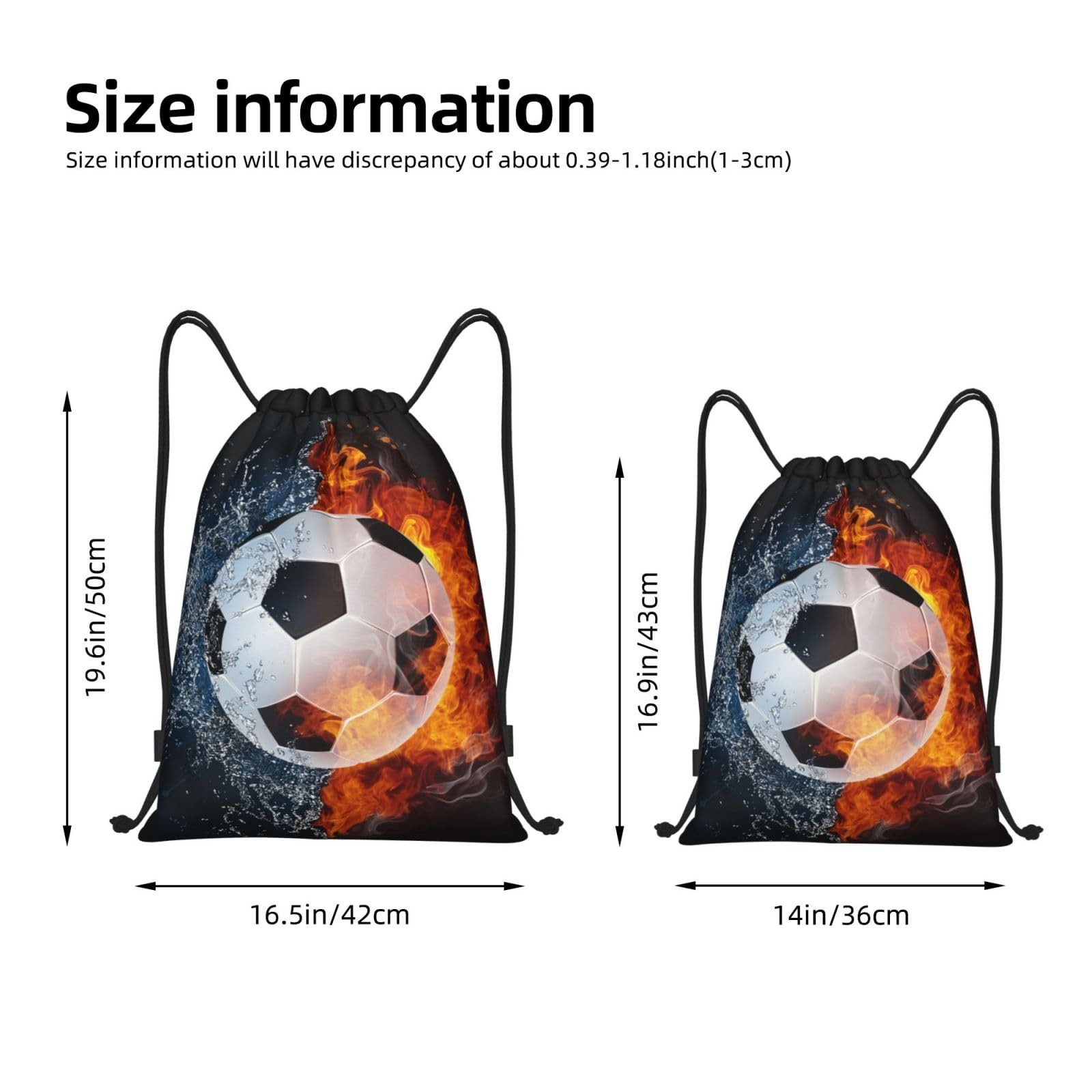 Kids Soccer Drawstring Bags for Boys Girls, Sports-Themed Drawstring Backpack…