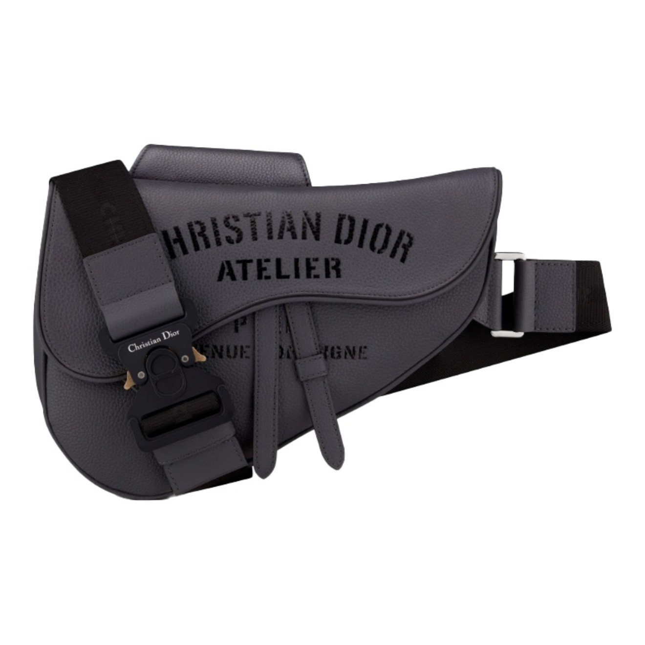 Dior Pre-Owned Authentic Saddle Bag Black 29x20x5cm