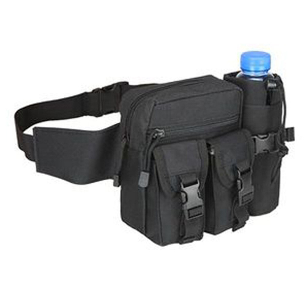 Outdoor Tactical Waist Fanny Pack Pouch Camping Hiking with Water Bottle Bag