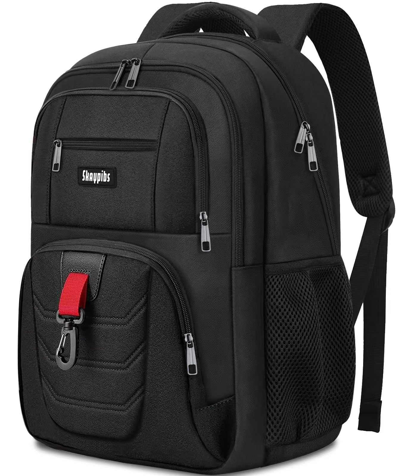 Black Backpack for Men & Women, 15.6″ Laptop Bag, Water-Resistant, School & Trav