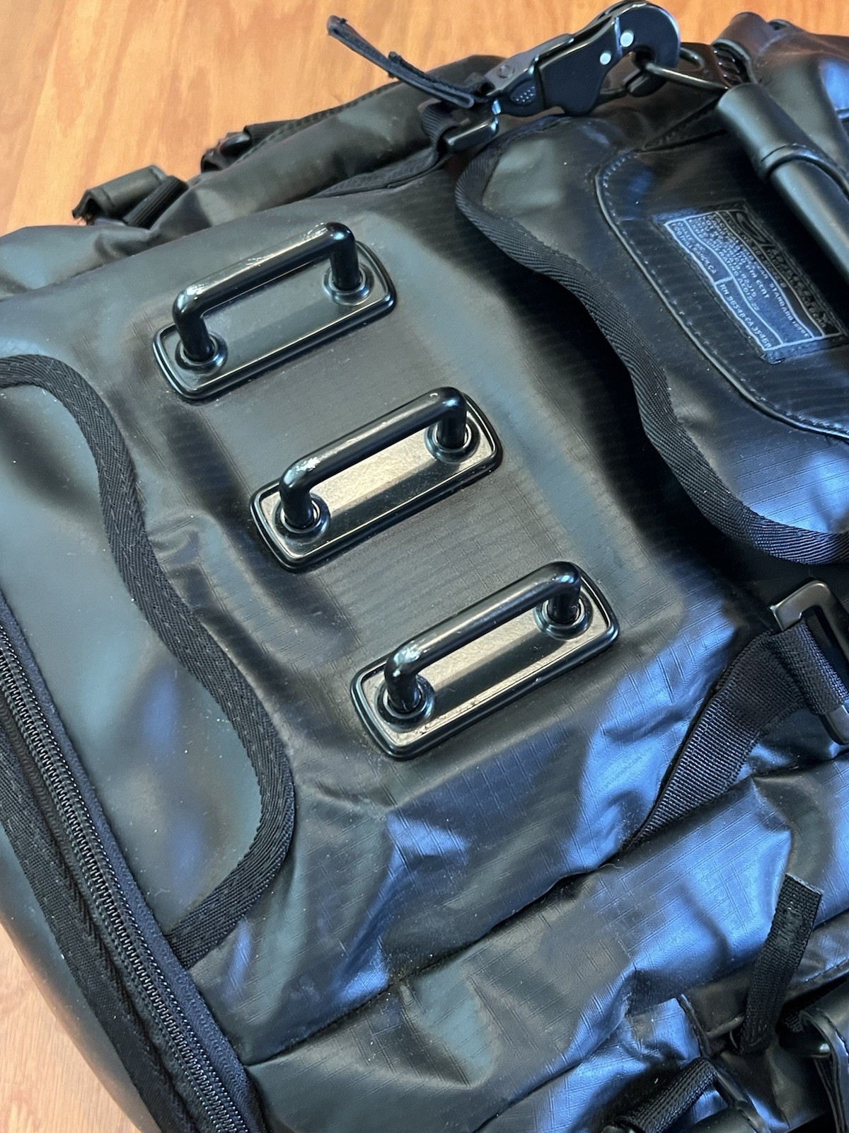 Oakley Kitchen Sink LX Designer Backpack Shiny Stealth Black Military Bag Luxury