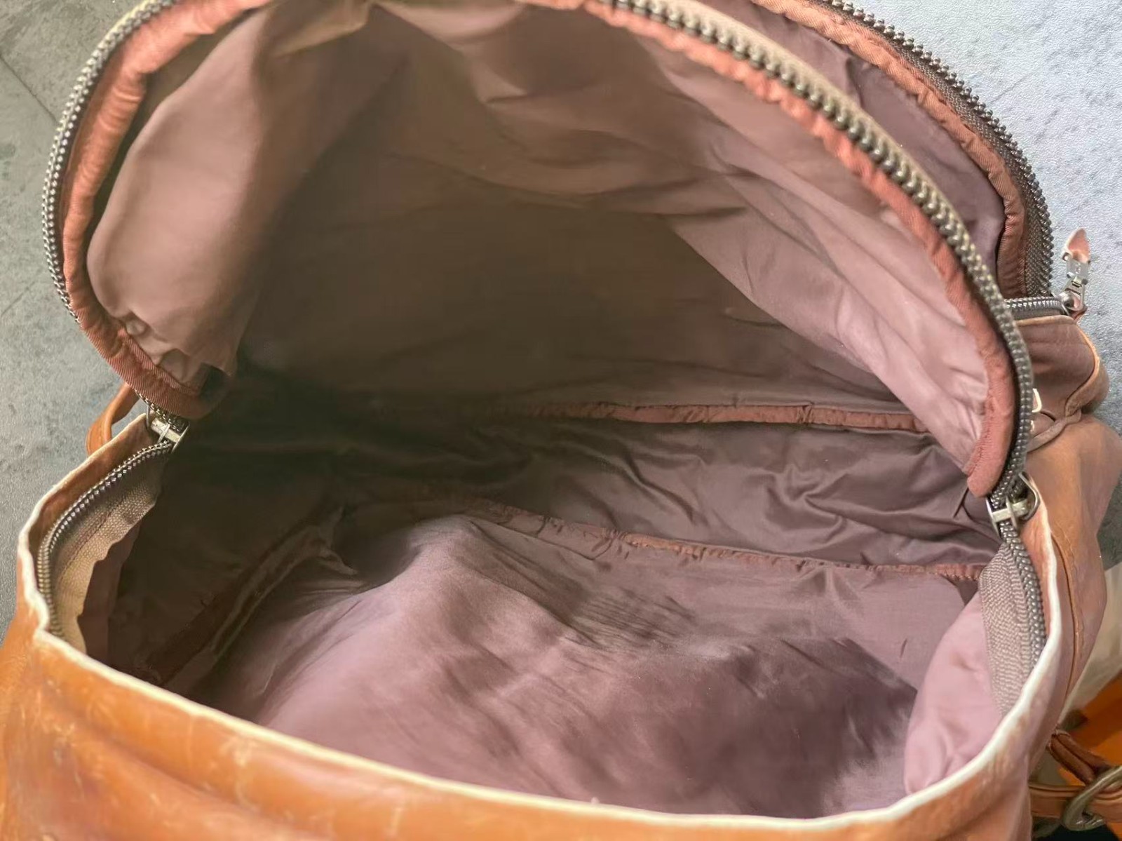 Vintage 90s W.K. Leathers Custom Backpack Colombia Error Patina Artisan OOAK
