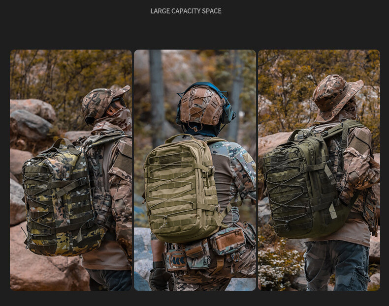 Men’s Tactical Military Backpack Durable Rucksack for Camping Hiking Outdoor