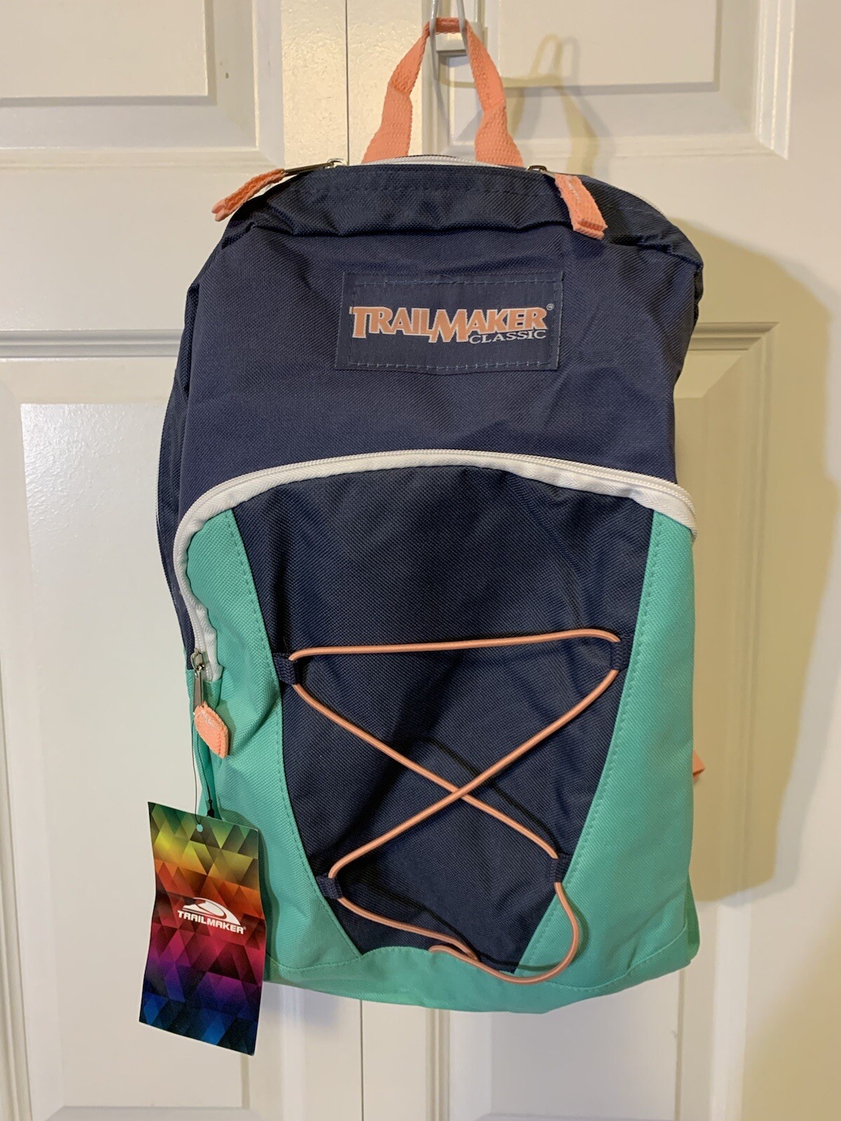 New Trail Maker Classic Full Sz 17″ Full Size Backpack Blue NWT