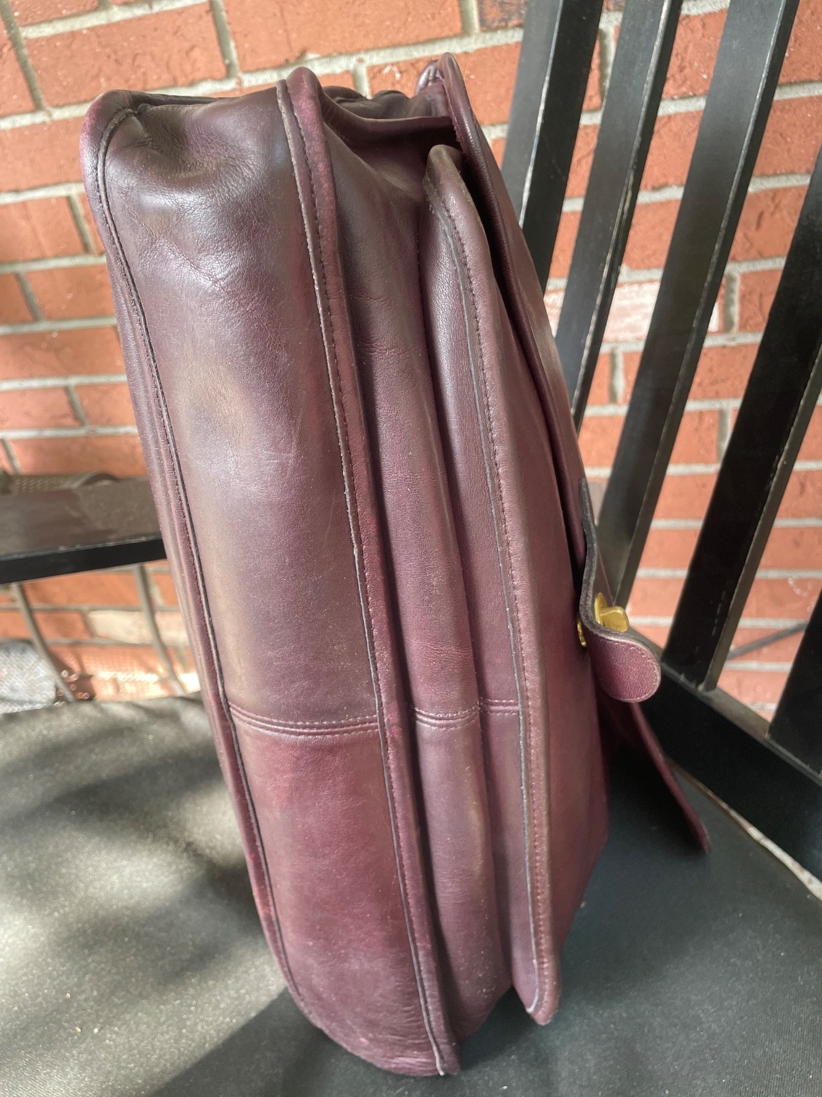 vintage Coach Metropolitan Briefcase bag in rare burgundy color made in NYC USA