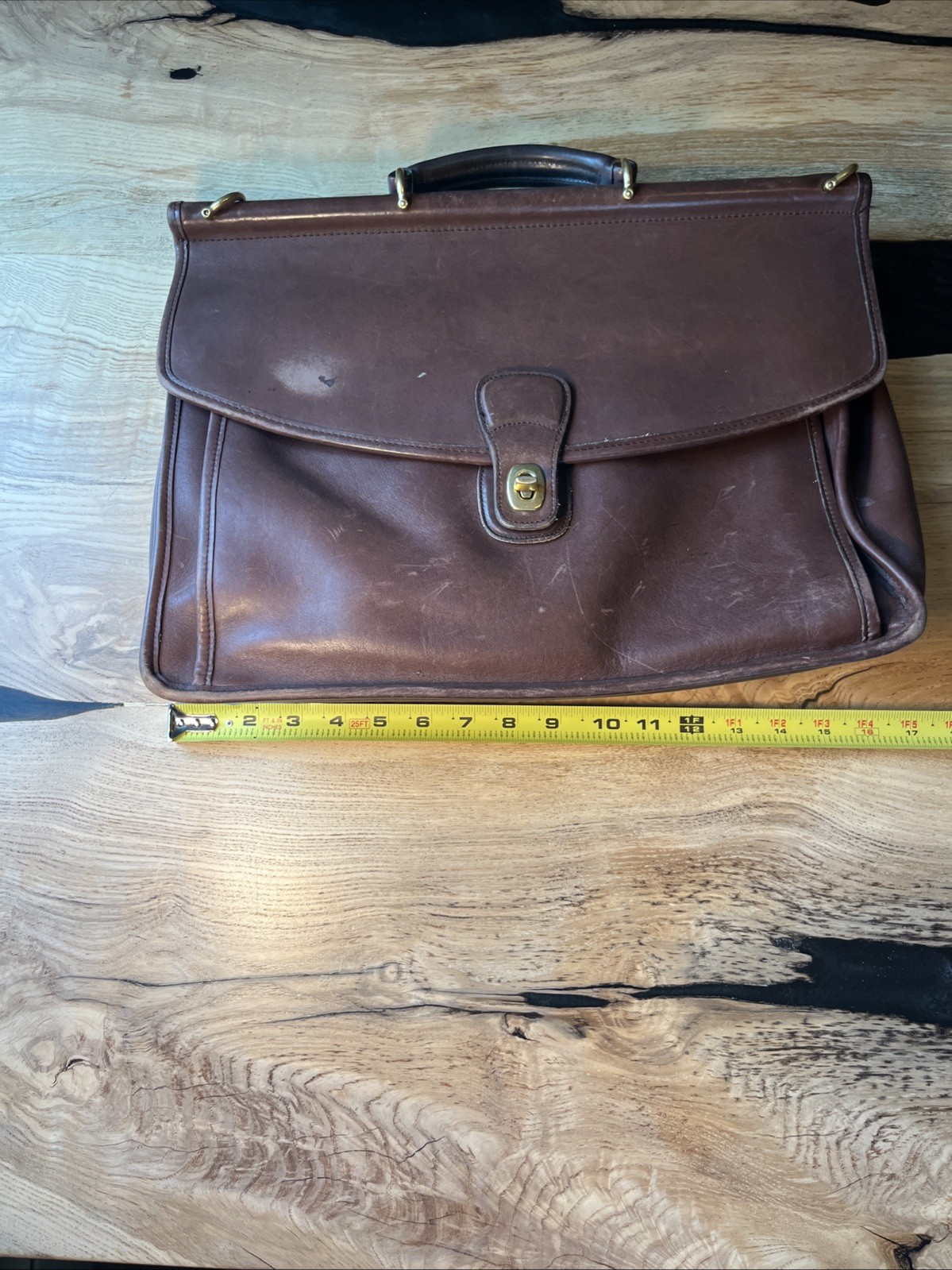Coach Metropolitan Messenger Bag Briefcase Brown Leather Authentic Vintage