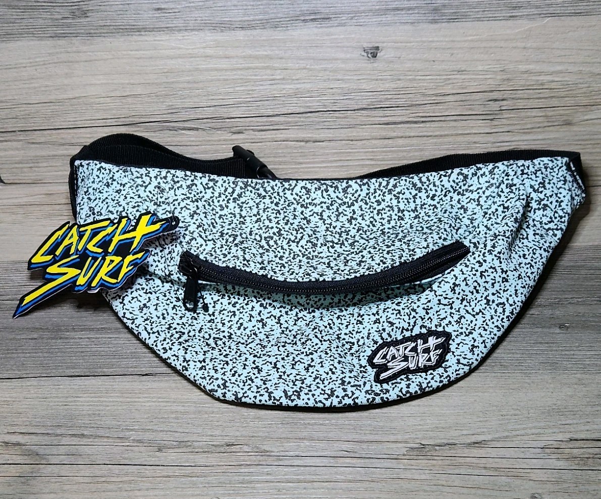 NWT Catch Surf Static Fanny Pack Canvas Hip/Waist Bag Retro Vtg 80s/90s Style 😍