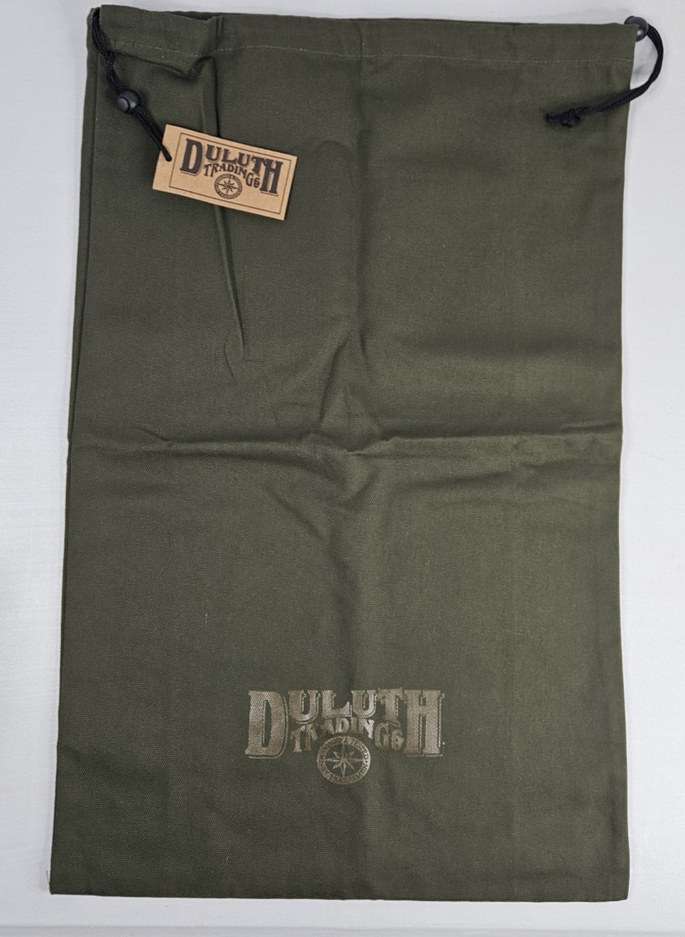 3x Duluth Trading Company Cotton Canvas Drawstring Laundry Tote Bag