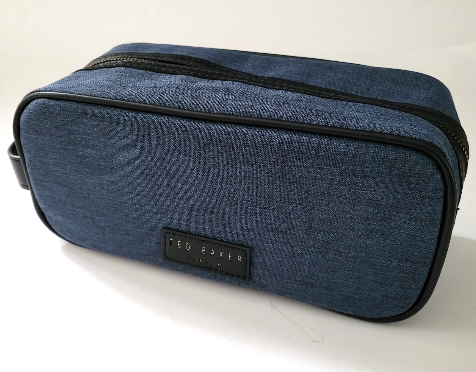 Ted Baker mens toiletry bag travel Dopp kit Canvas Navy Blue