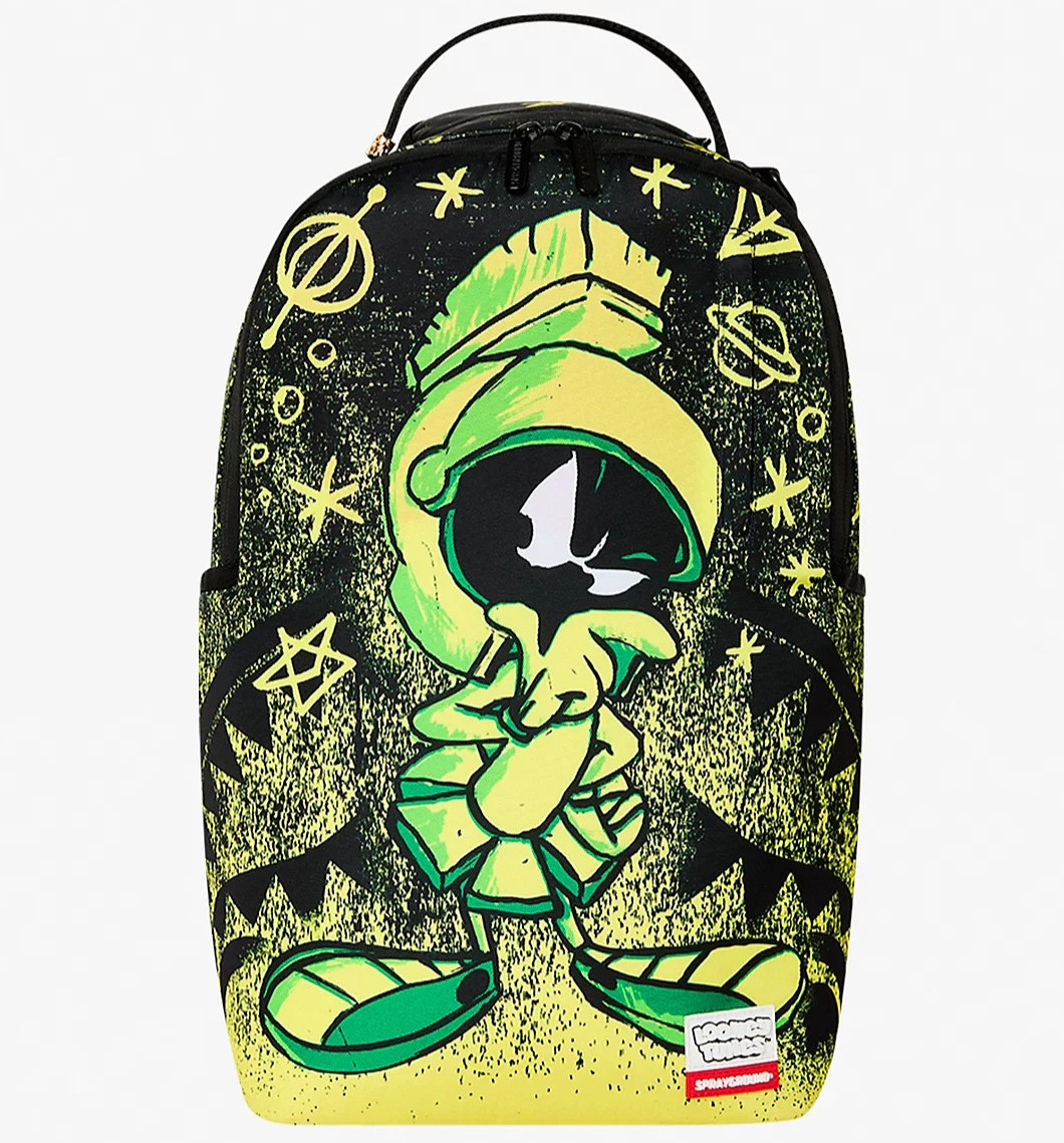 Sprayground x Looney Tunes Marvin Backpack🔥New Black Bookbag Large School Bag