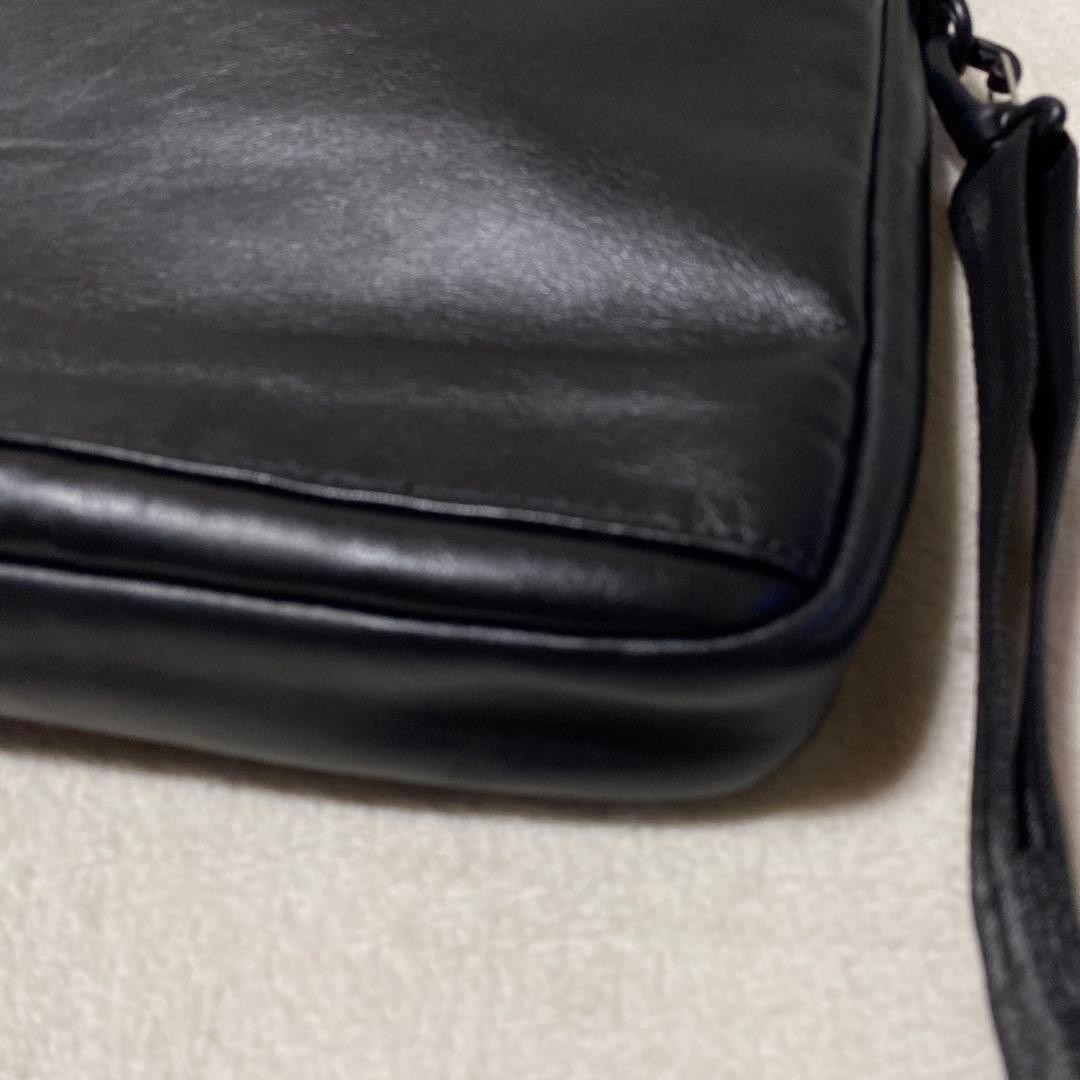 Tumi Leather Carry On Bag Briefcase PC Sleeve 43cmx32cm 17x13in Black