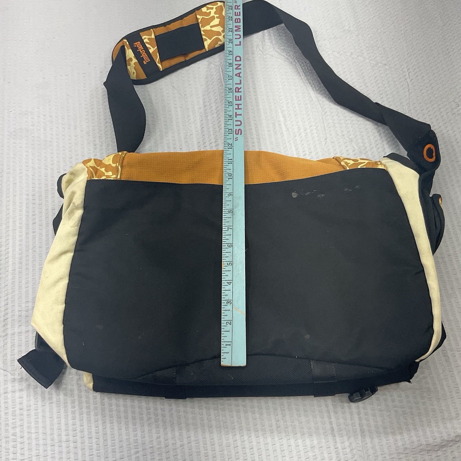 TIMBERLAND MESSENGER Shoulder Laptop BAG NH73 Green & Brown Tan & Black