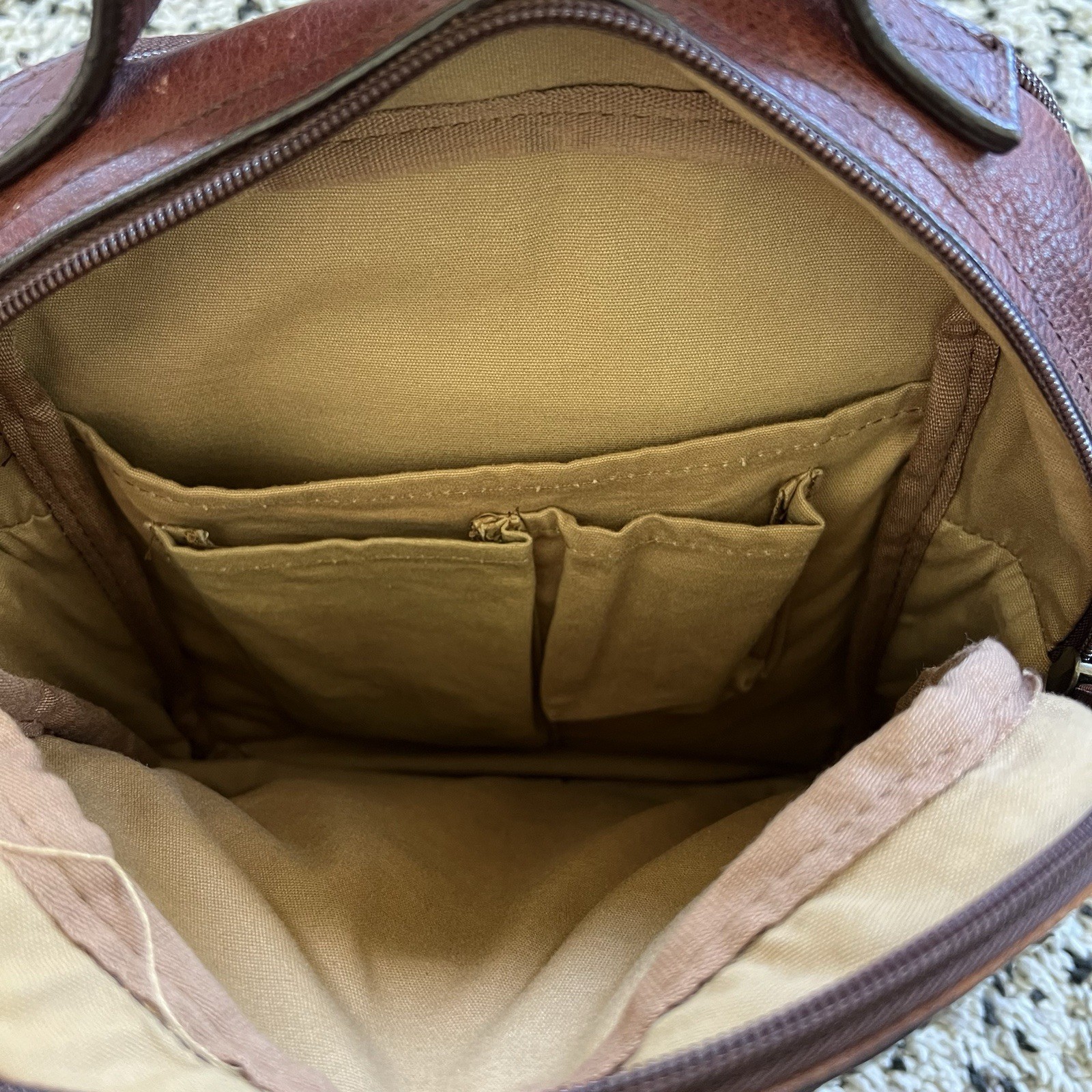 Duluth Trading Co Lifetime Brown Leather Classic Satchel Crossbody Bag Unisex