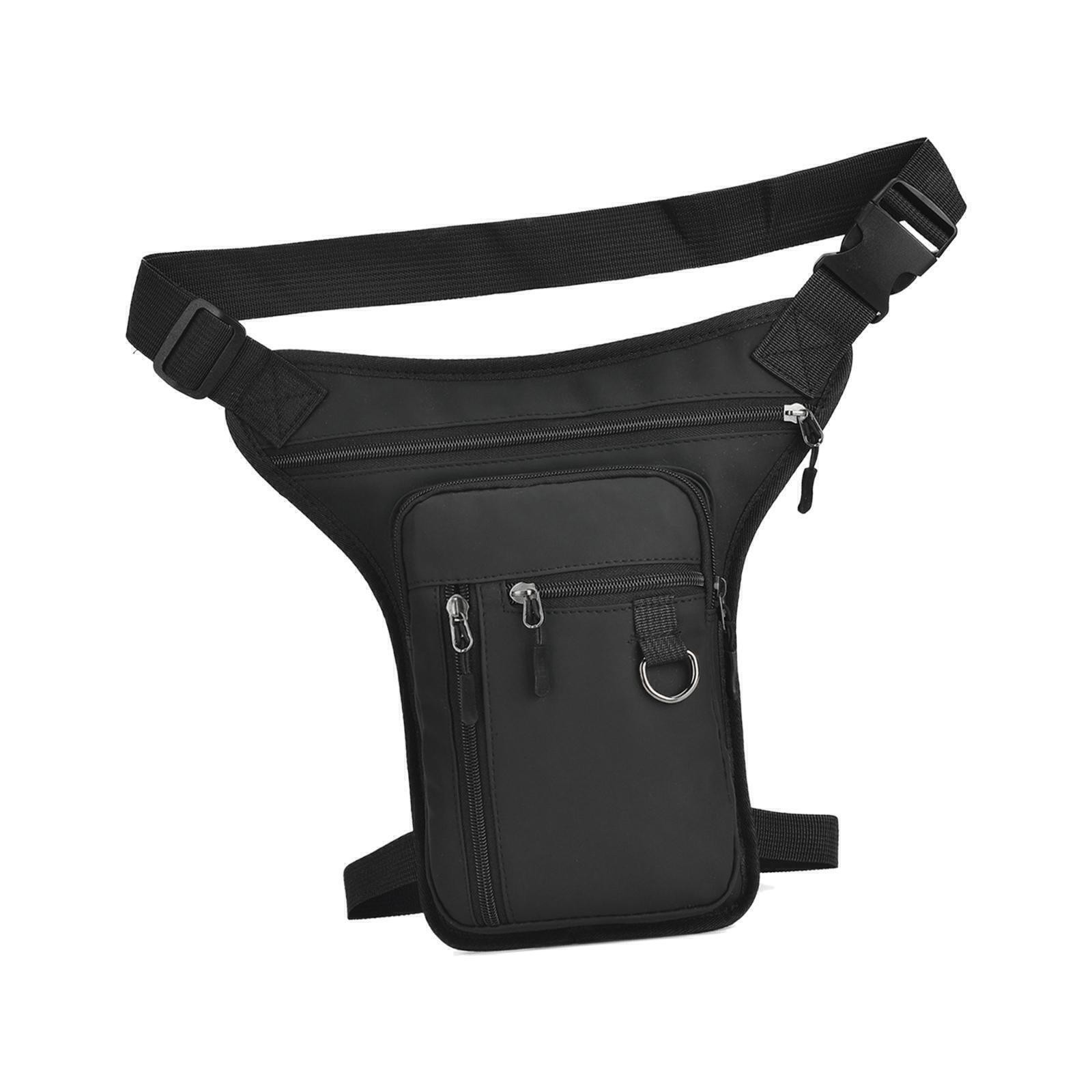 Leg Bag Motorcycle Hip Bag Belt Bag Waterproof Men Women Black